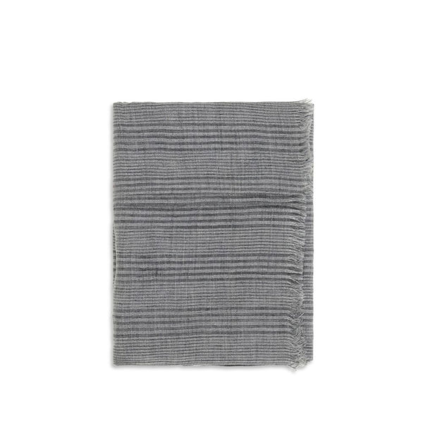 Brunello Cucinelli 86% Linen scarf in gray