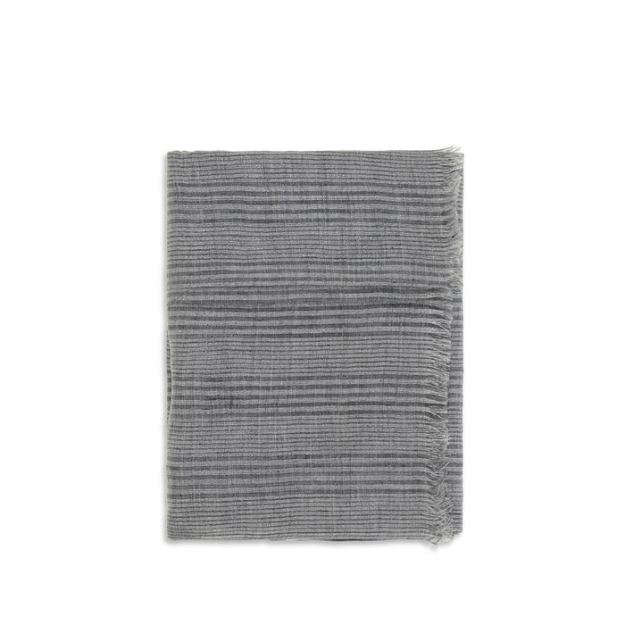 Brunello Cucinelli 86% Linen scarf in gray