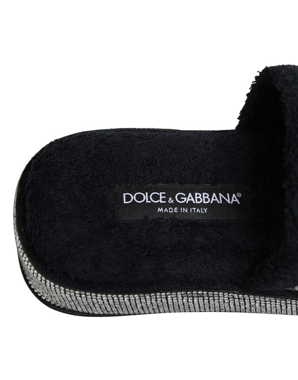 Dolce & Gabbana 90% Cotton slipper in black