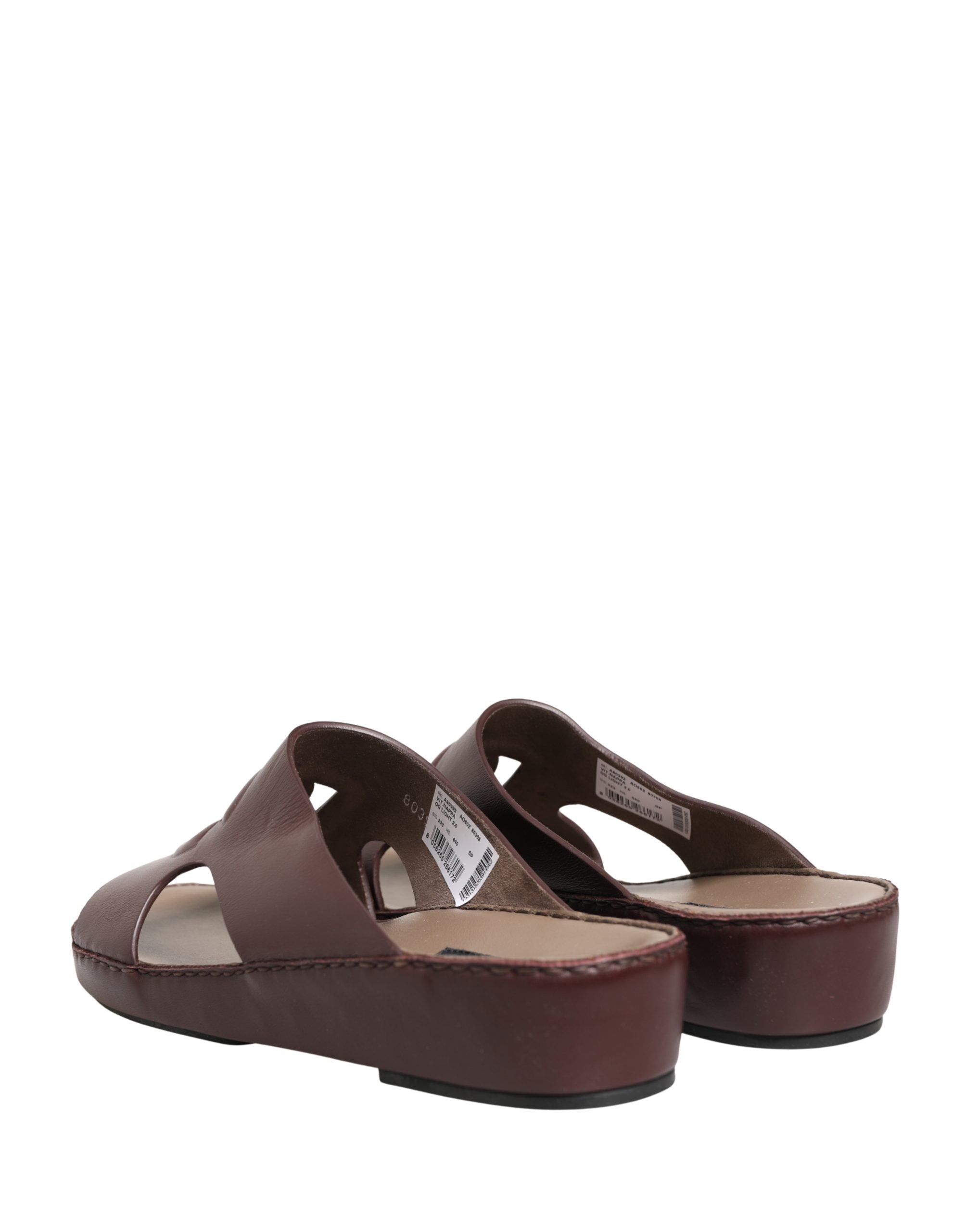 Dolce & Gabbana Leather sandals in maroon — view 5