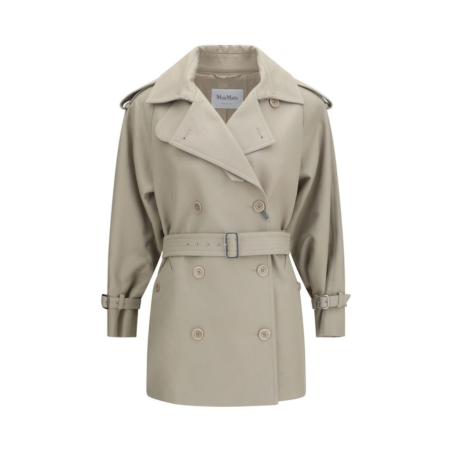 Max Mara 100% Cotton trench coat in beige
