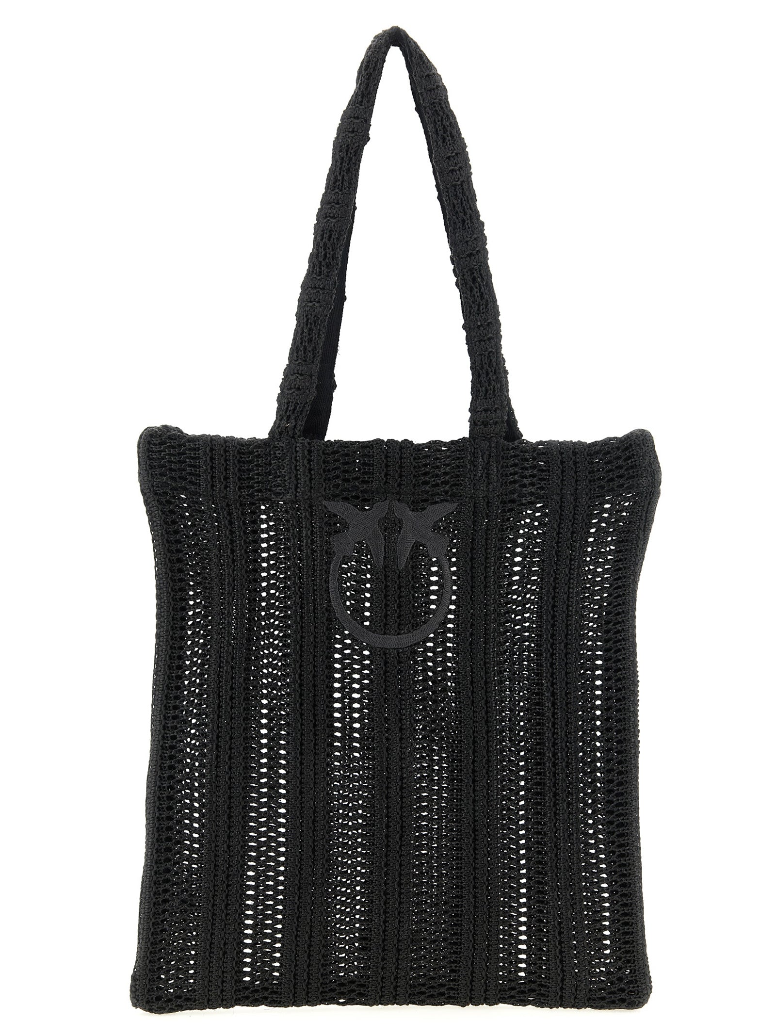 Medium Easy Tote Shopping Bag Black Polyethylene