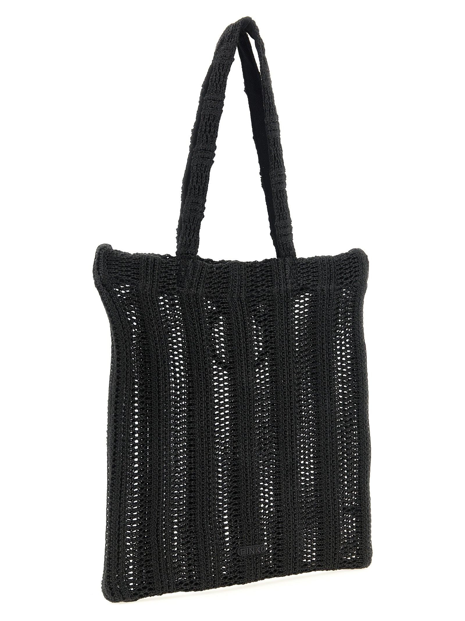 Medium Easy Tote Shopping Bag Black Polyethylene