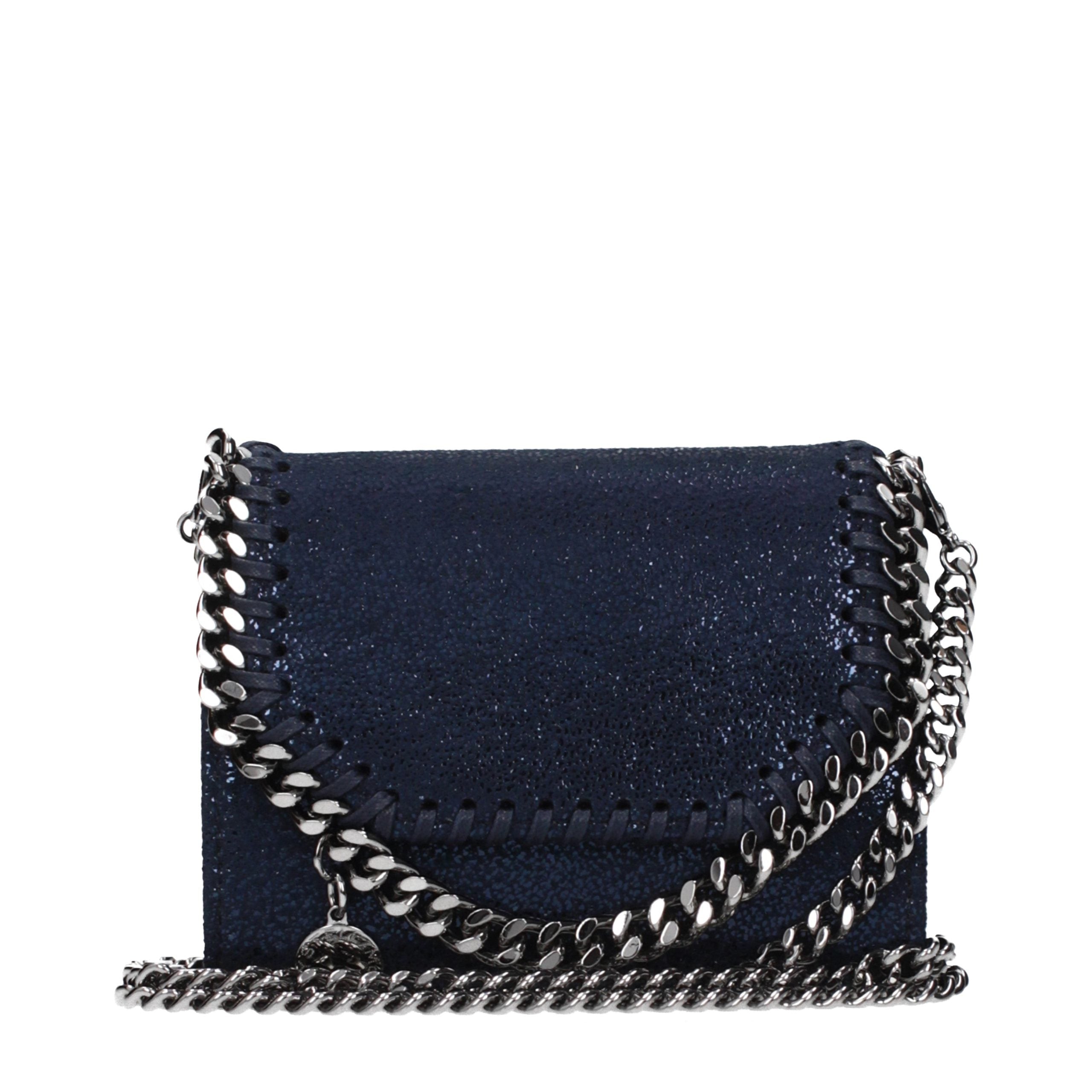Stella McCartney Eco suede wallet in navy