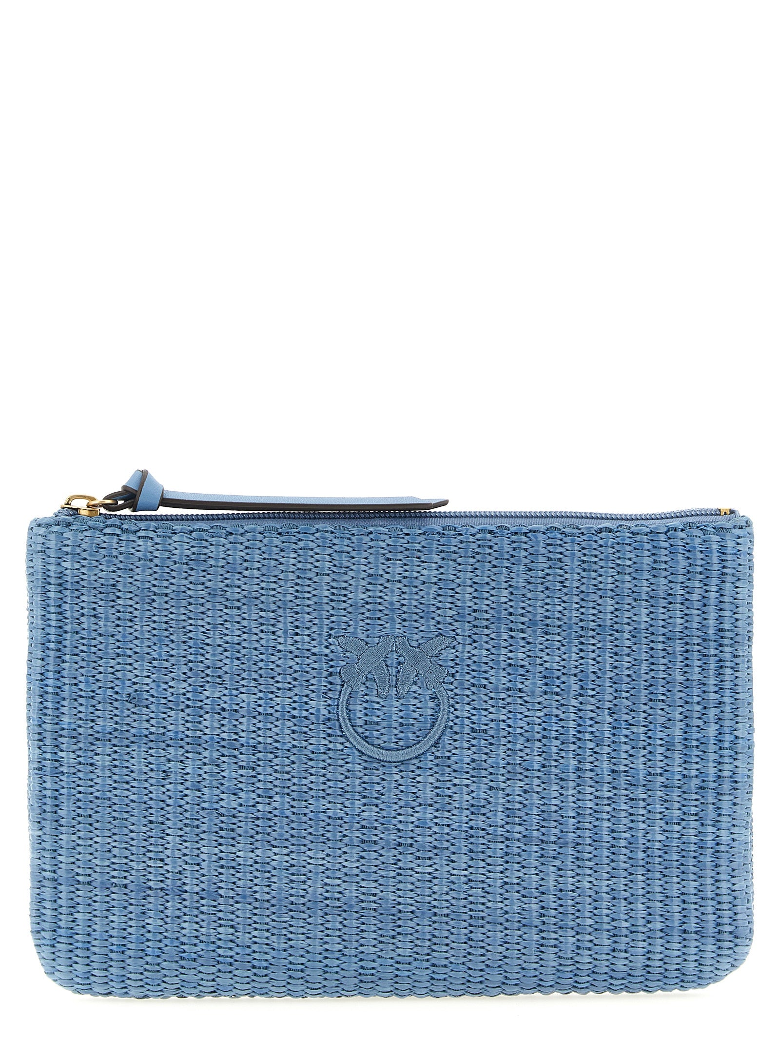 Raffia Clutch Light Blue Polypropylene