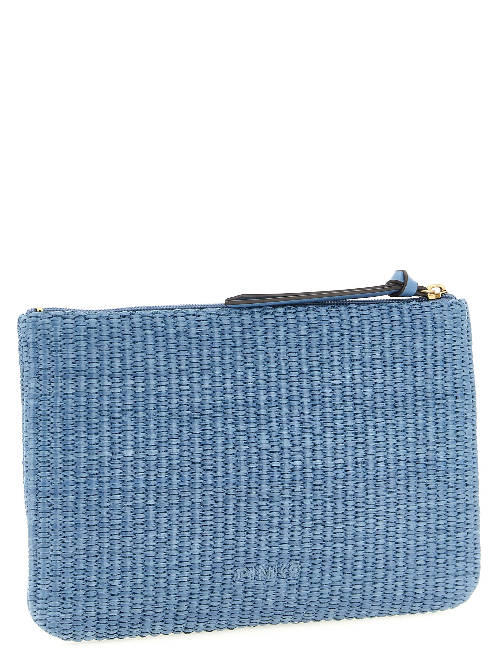 Raffia Clutch Light Blue Polypropylene