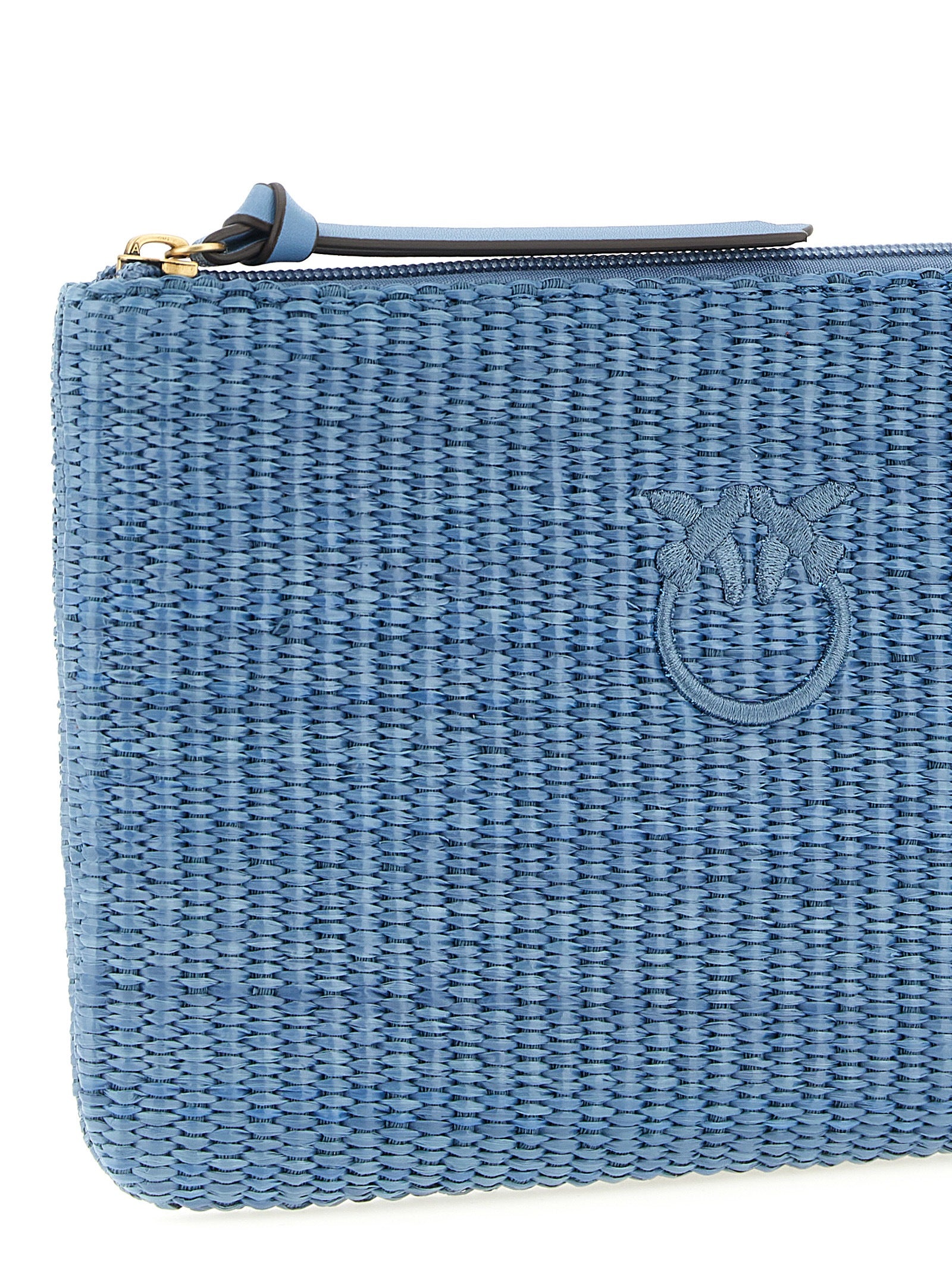 Raffia Clutch Light Blue Polypropylene