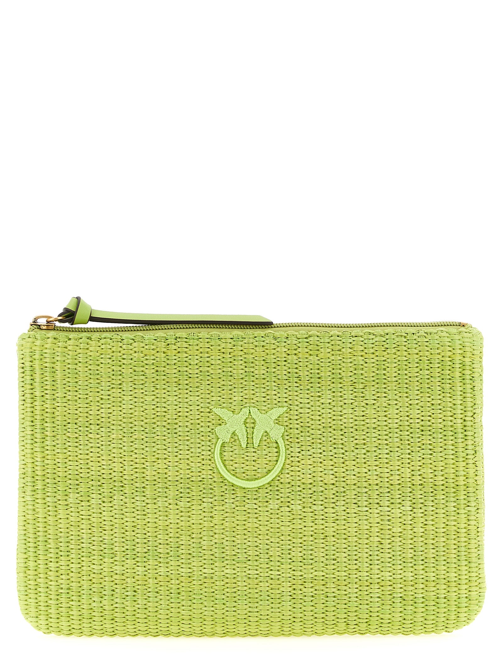 Raffia Clutch Green Polypropylene