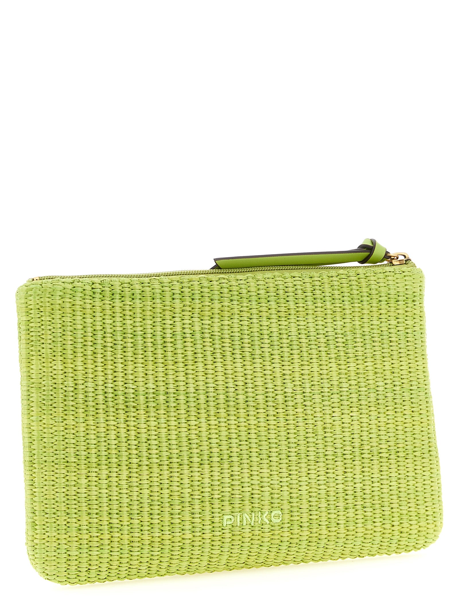 Raffia Clutch Green Polypropylene