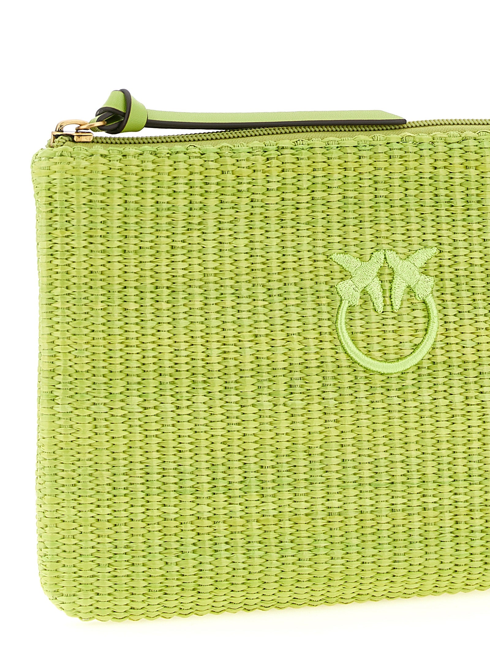 Raffia Clutch Green Polypropylene