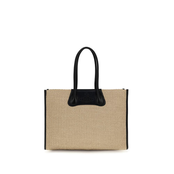 Vivienne Westwood 100% Raffia shoulder bag in beige