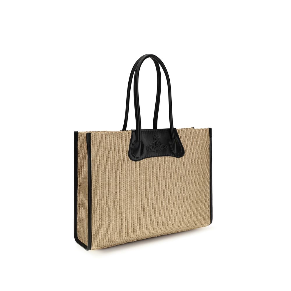 Vivienne Westwood 100% Raffia shoulder bag in beige — view 2
