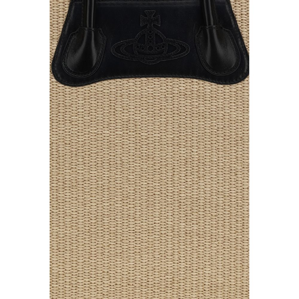 Vivienne Westwood 100% Raffia shoulder bag in beige — view 4