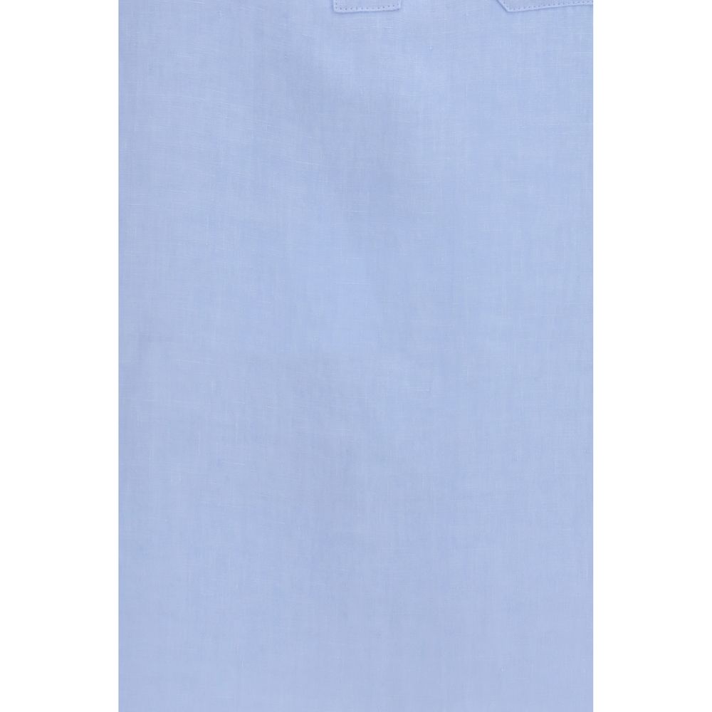 'S Max Mara 100% Linen shirt in blue — view 3