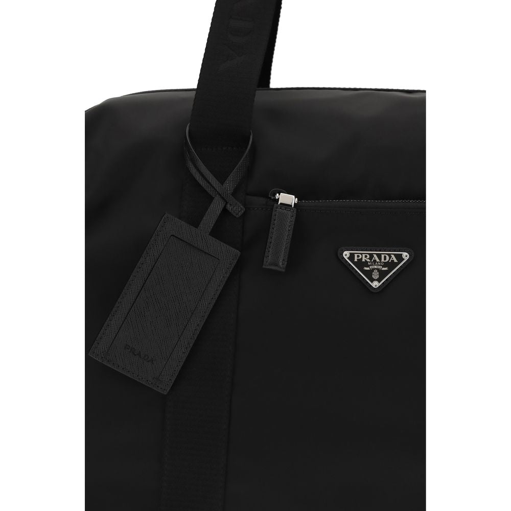 Black Recycled Polyamide Luggage And Travel Bag