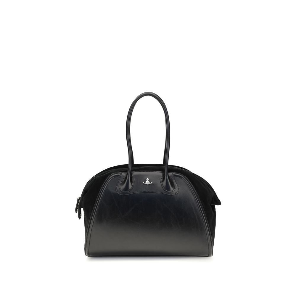 Vivienne Westwood 100% Calf Leather Bos Taurus shoulder bag in black