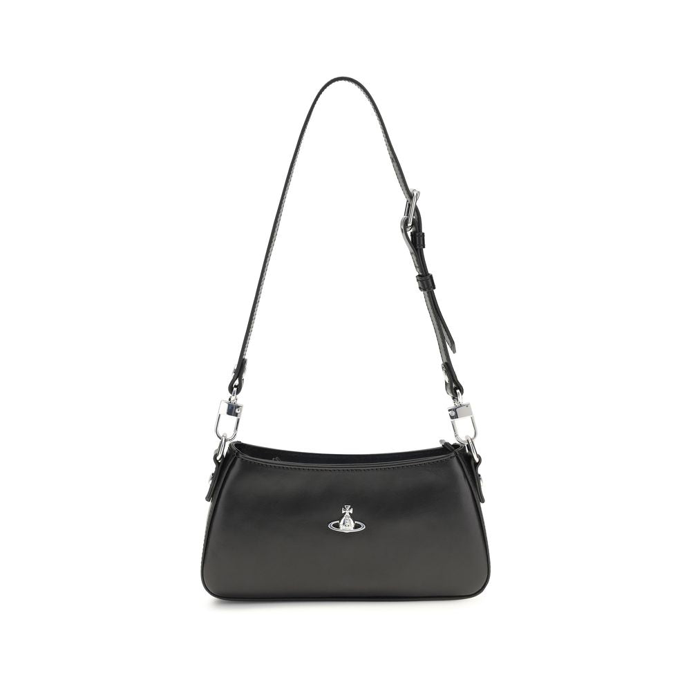 Vivienne Westwood 100% Calf Leather Bos Taurus shoulder bag in black