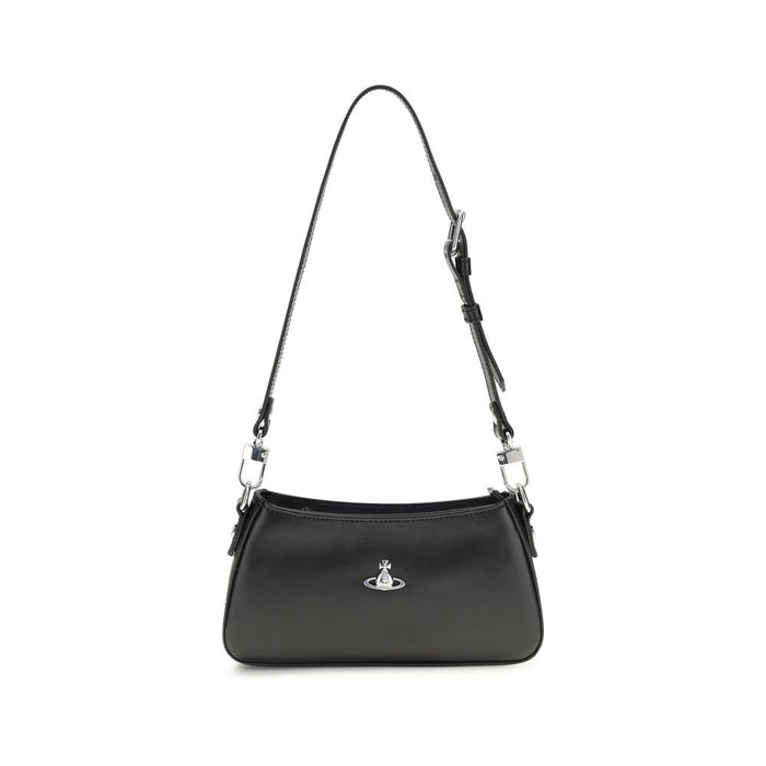 Vivienne Westwood 100% Calf Leather Bos Taurus shoulder bag in black