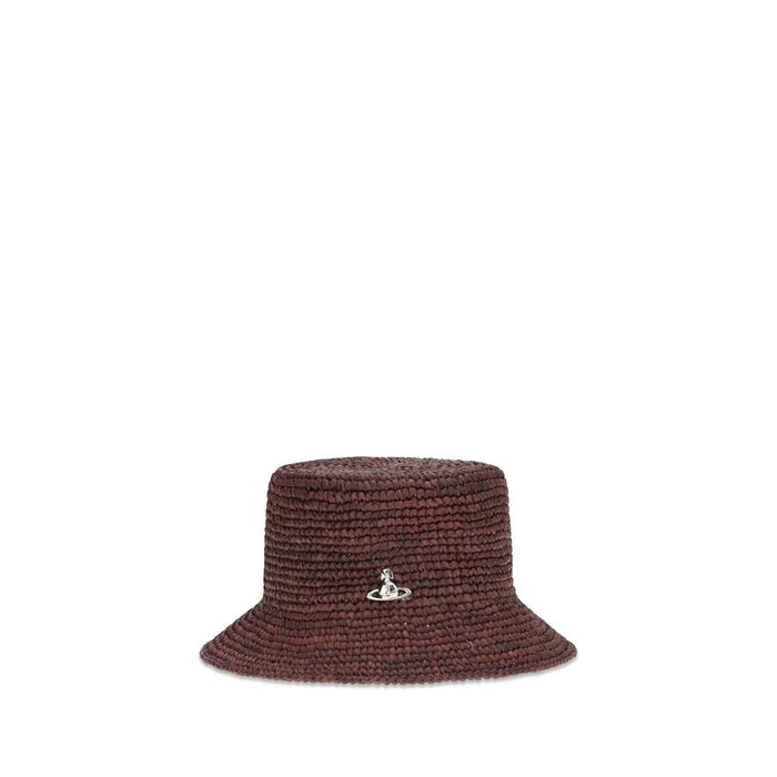 Vivienne Westwood VI81020009K005ND411BB 100% Raffia bucket hat in brown