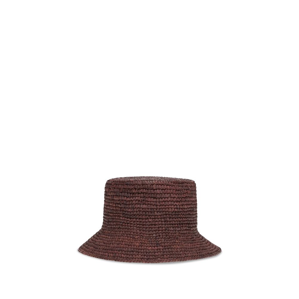 Vivienne Westwood VI81020009K005ND411BB 100% Raffia bucket hat in brown — view 2
