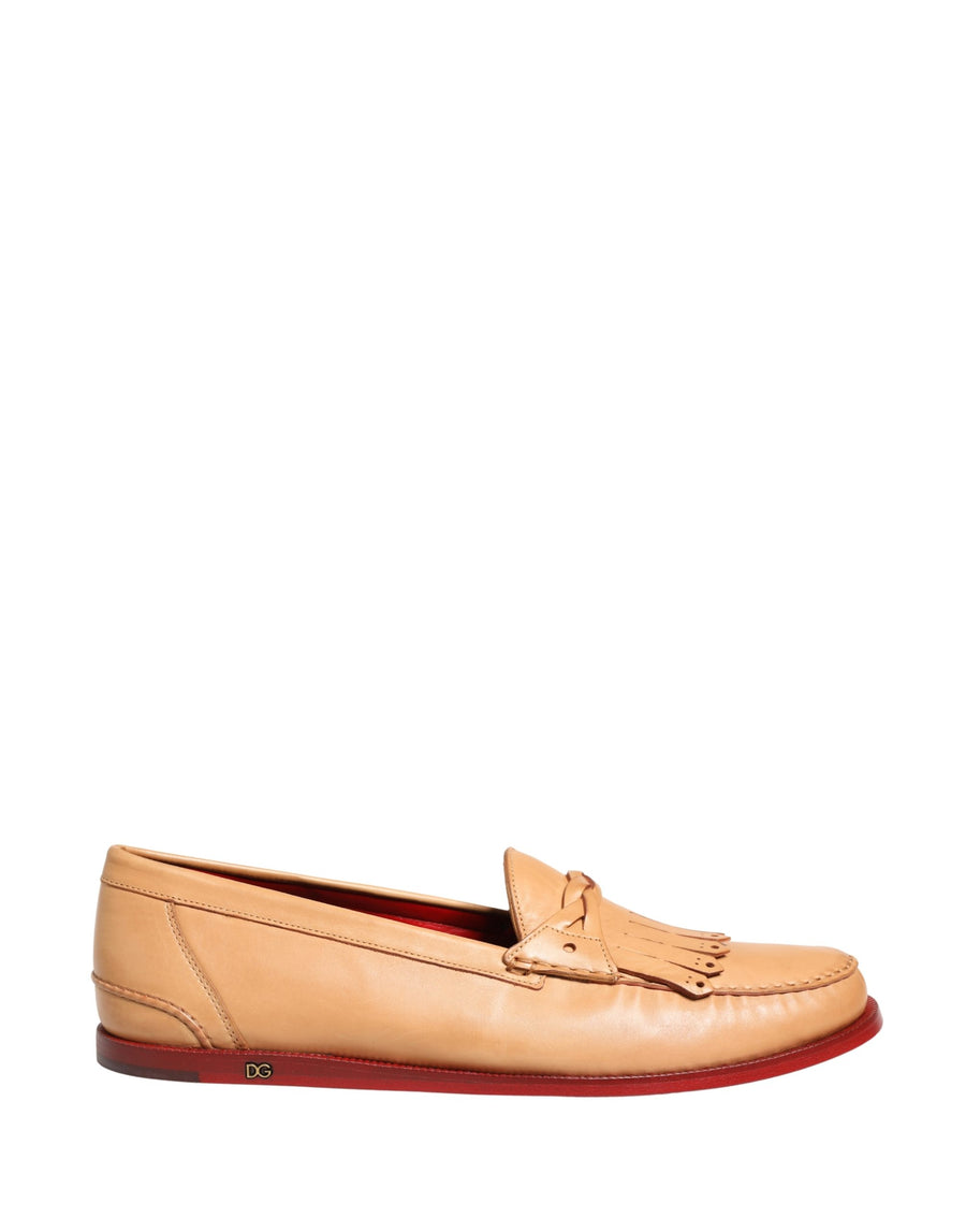 Dolce & Gabbana Leather loafer in beige