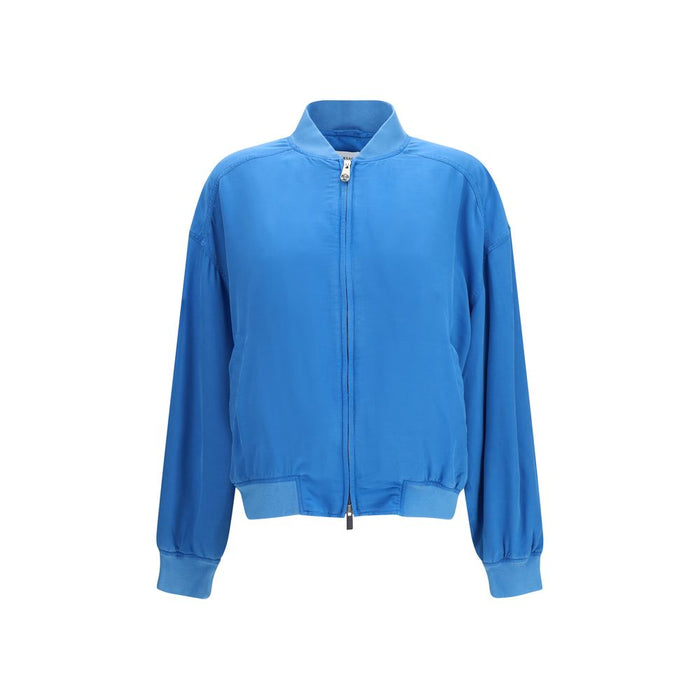 Versace 100% Silk jacket in blue