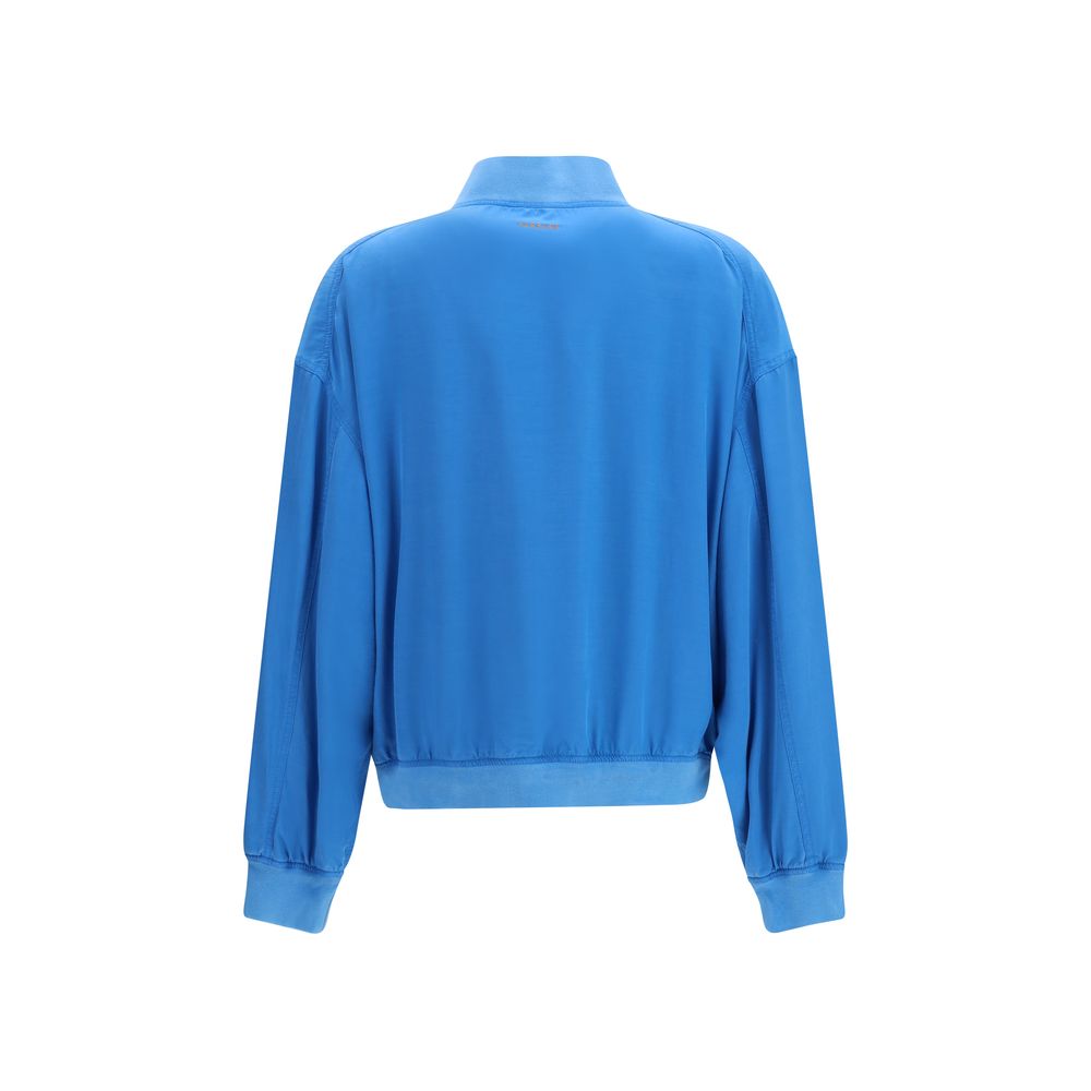 Versace 100% Silk jacket in blue — view 2