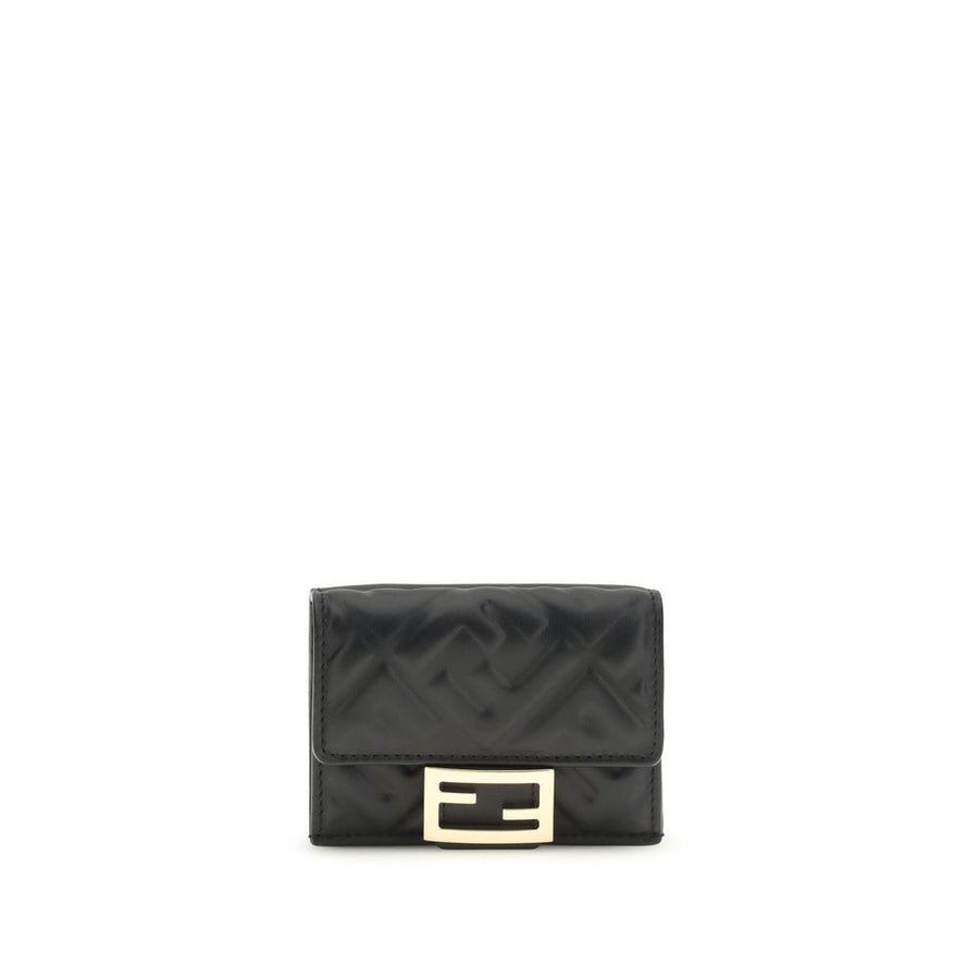 Fendi 100% Lamb wallet in black