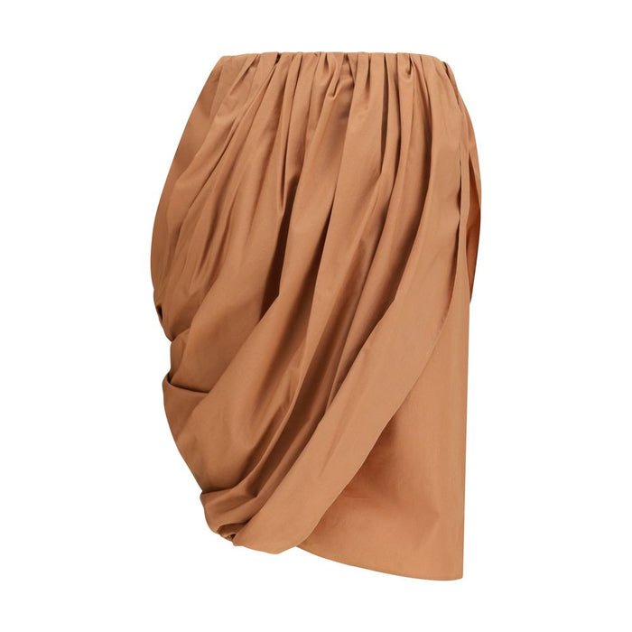 Chloé 100% Cotton; viscose lining skirt in beige — view 2