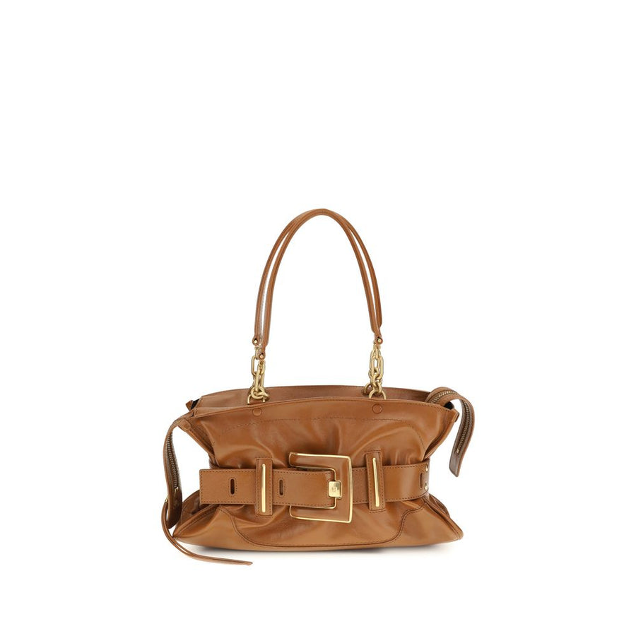 Balmain 100% Calf Suede shoulder bag in brown