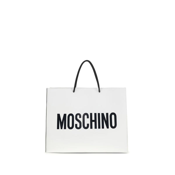 Moschino 100% Calf Leather Bos Taurus shoulder bag in white