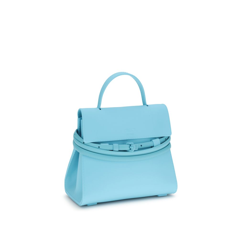 Blue Synthetic Handbag Bag