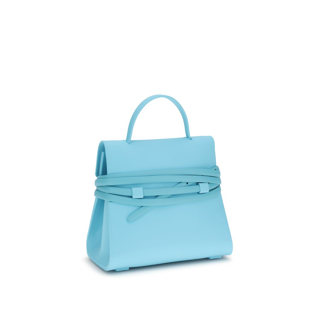 Blue Synthetic Handbag Bag
