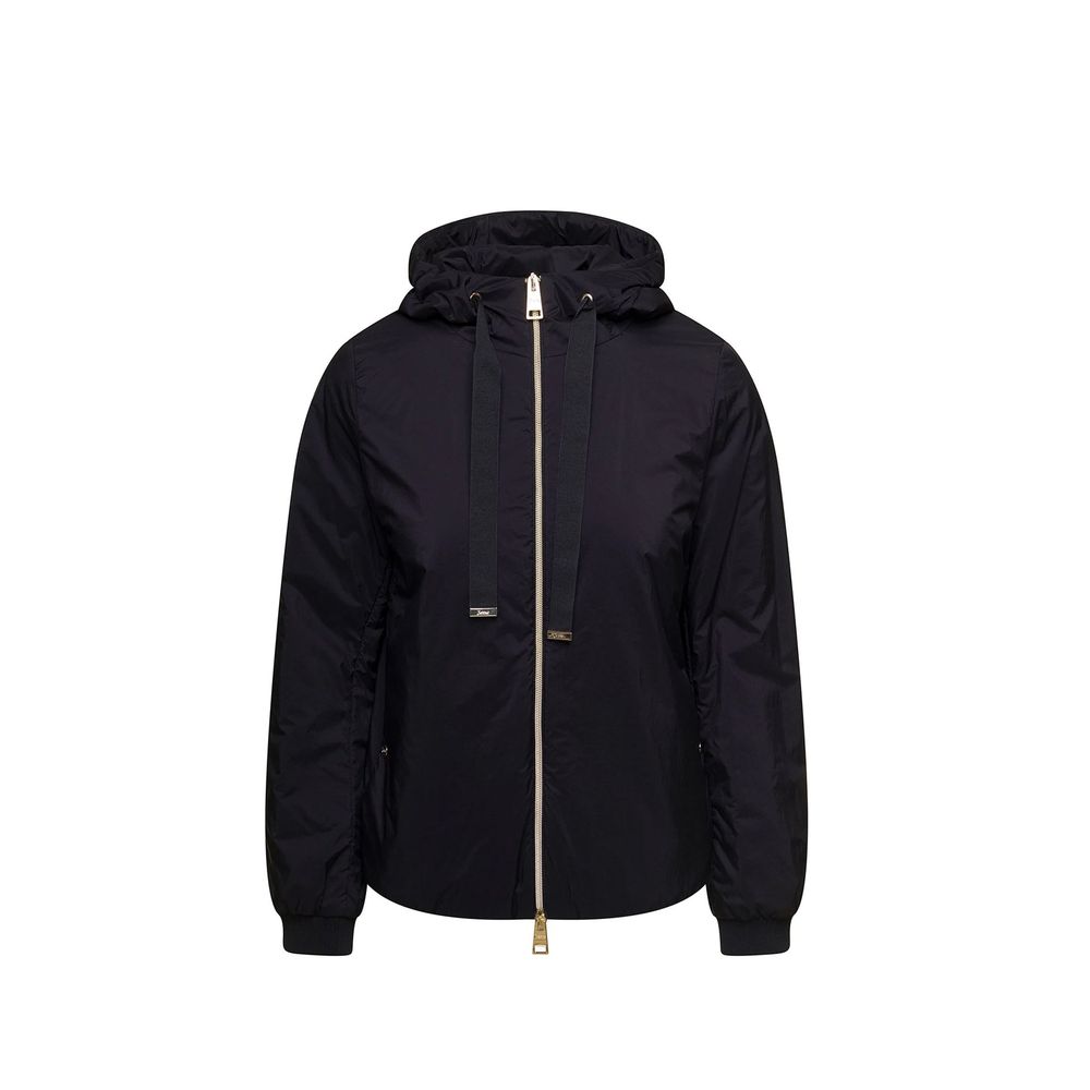 Herno 100% Polyamide shell bomber jacket in black