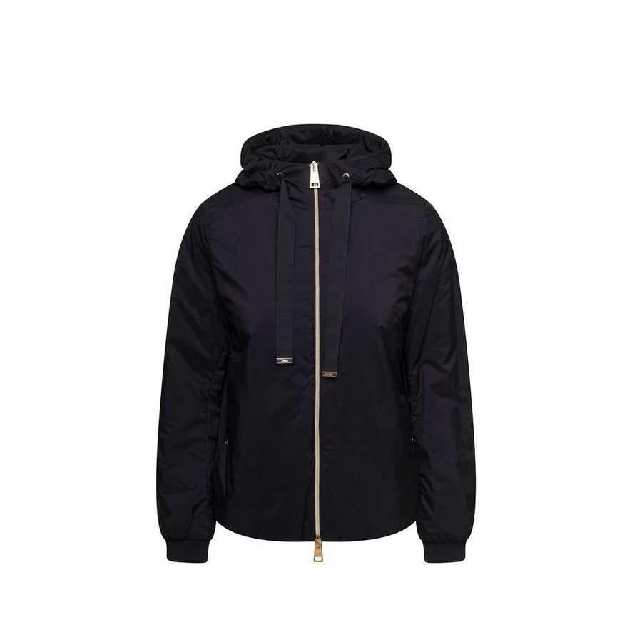 Herno 100% Polyamide shell bomber jacket in black