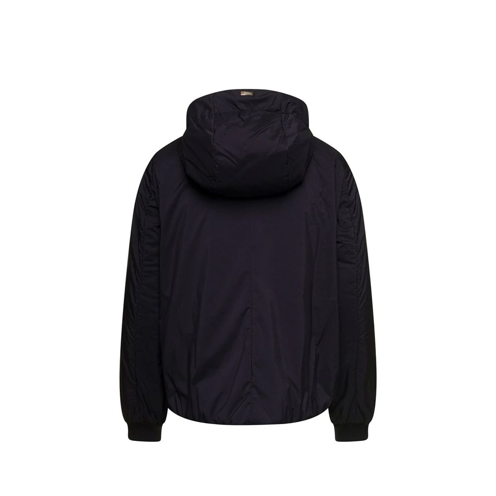 Herno 100% Polyamide shell bomber jacket in black — view 2