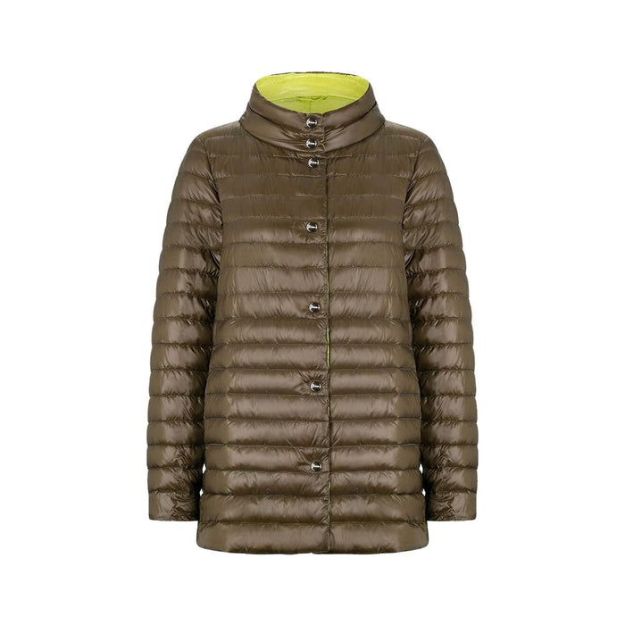 Herno 100% Polyamide; Padding: 90/10 goose down and feathers down jacket in brown