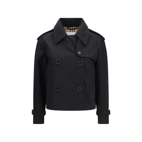 Burberry 100% Cotton trench coat in black