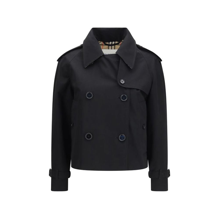 Burberry 100% Cotton trench coat in black