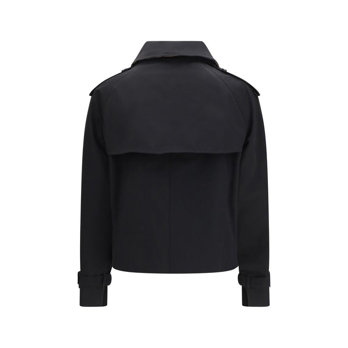 Burberry 100% Cotton trench coat in black — view 2