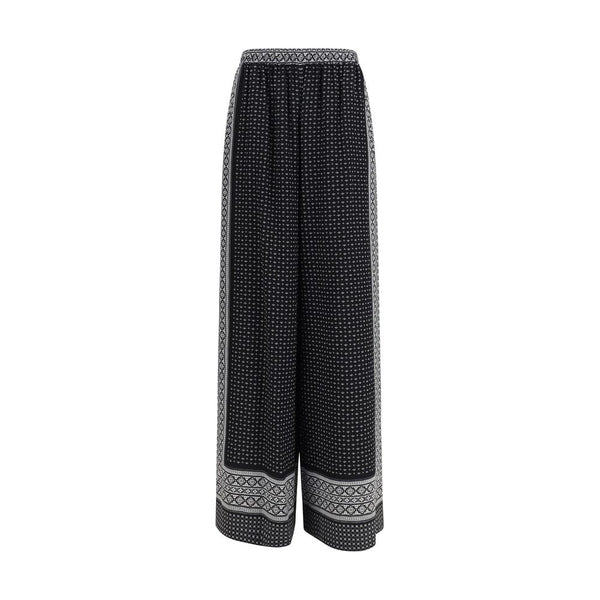 Ermanno Scervino 100% Silk trousers in black