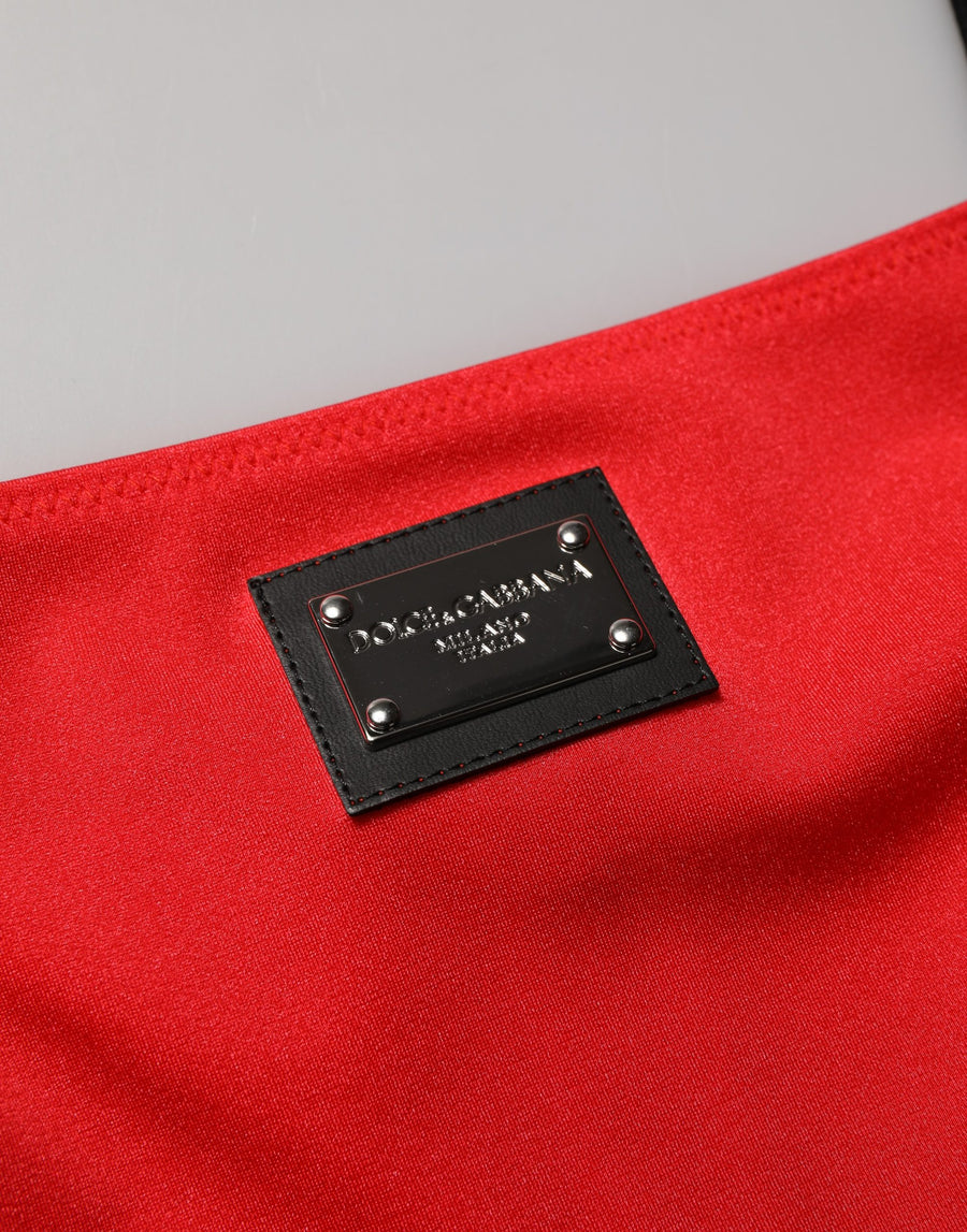 Dolce & Gabbana 80% Nylon mini dress in red
