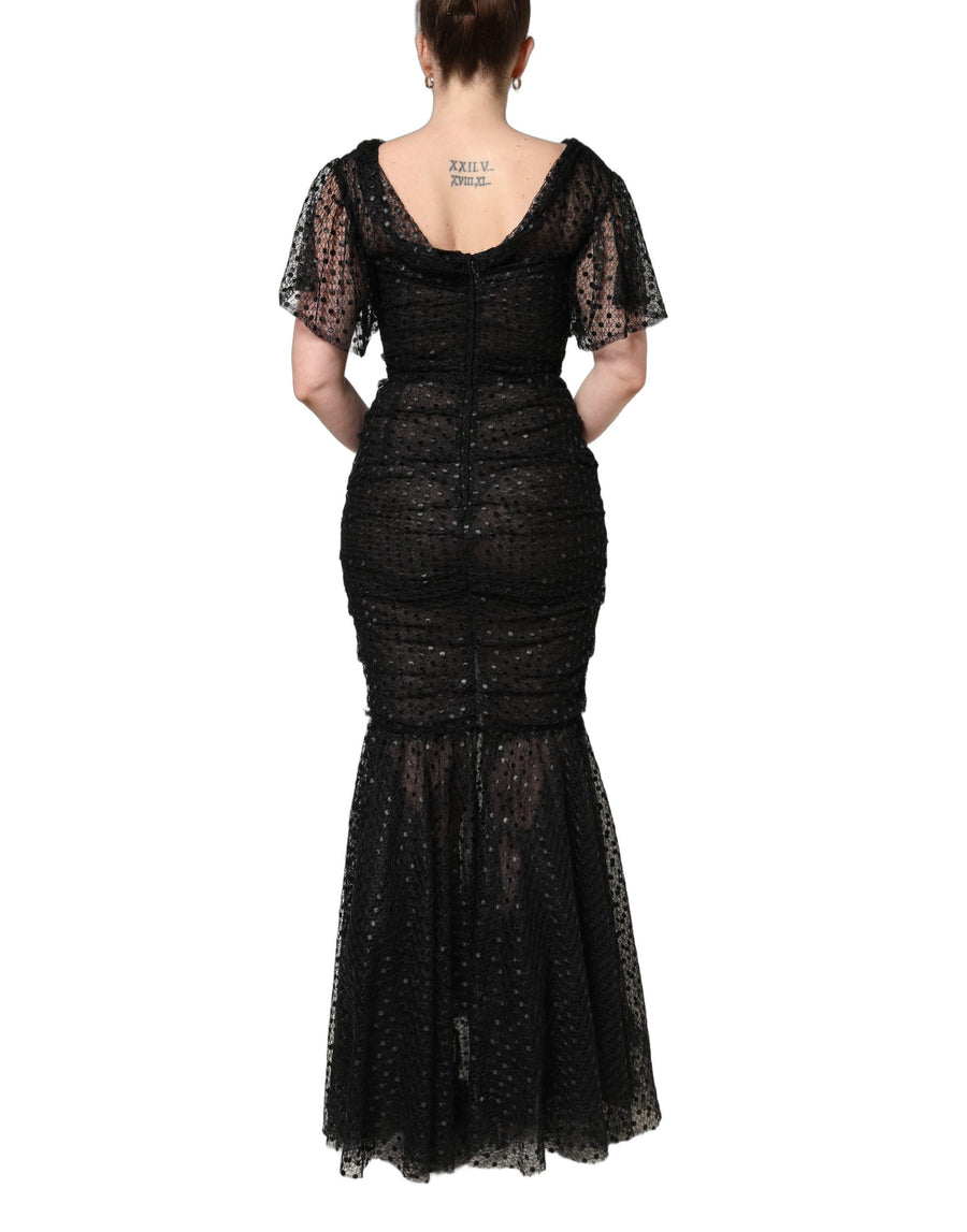 Dolce & Gabbana 100% Polyester; Lining: 75% Nylon evening gown in black