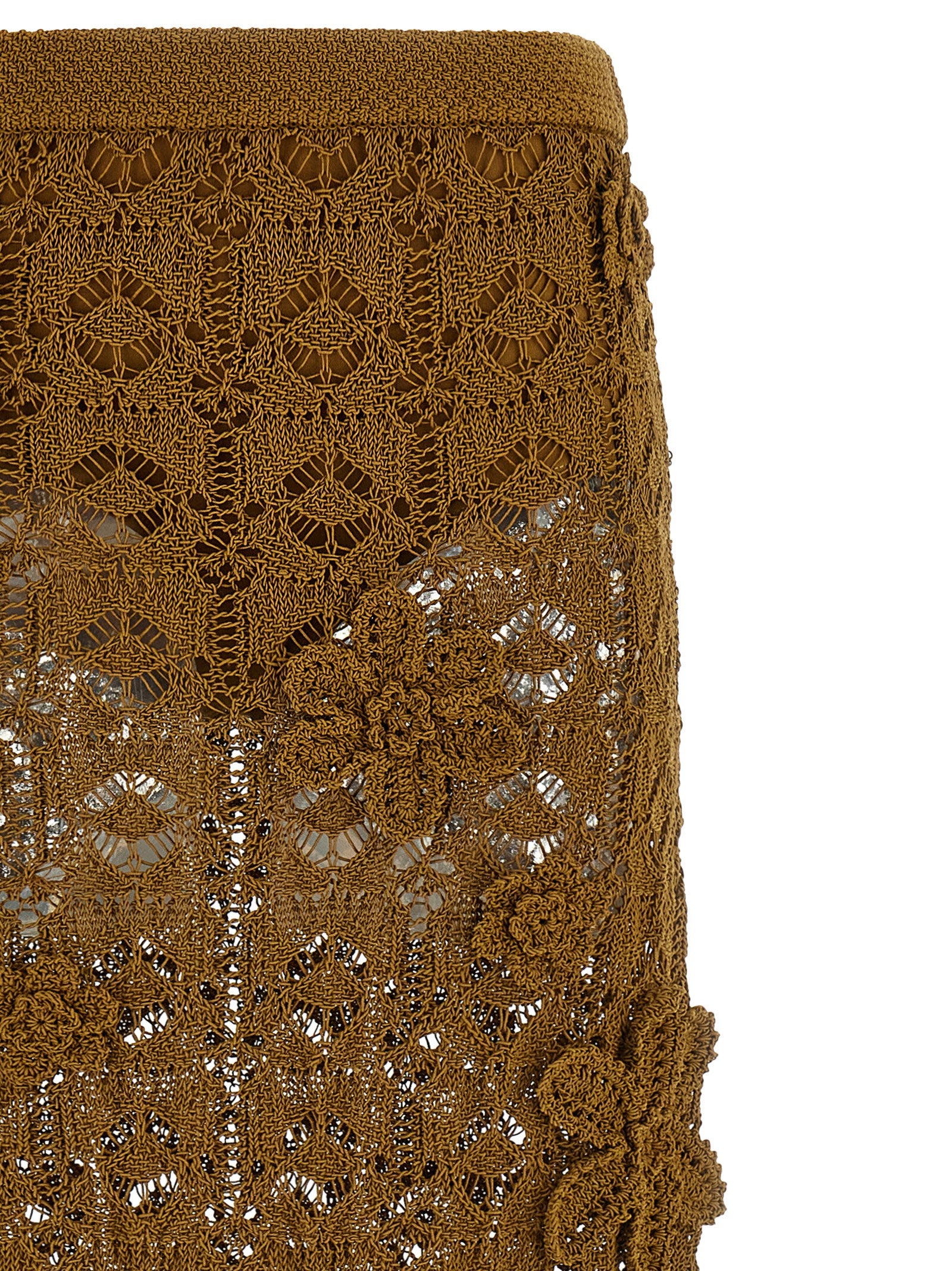 Anthemis skirt Brown Cotton Paper