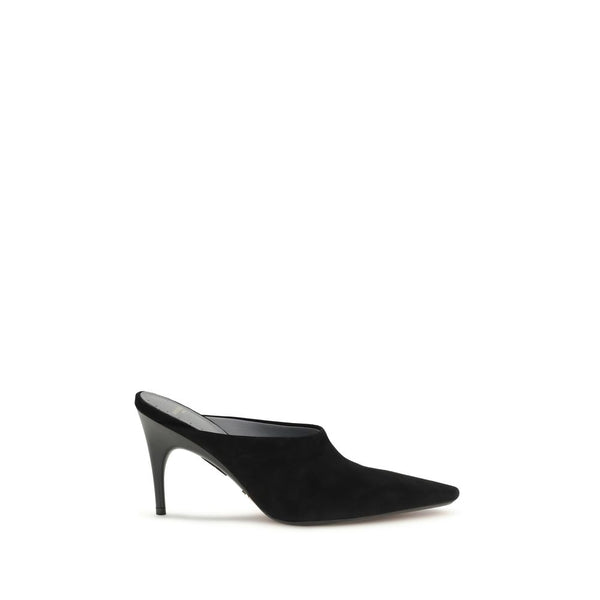 Balenciaga UPPER 100% Suede SOLE 100% Calf Leather Bos Taurus heel mule in black