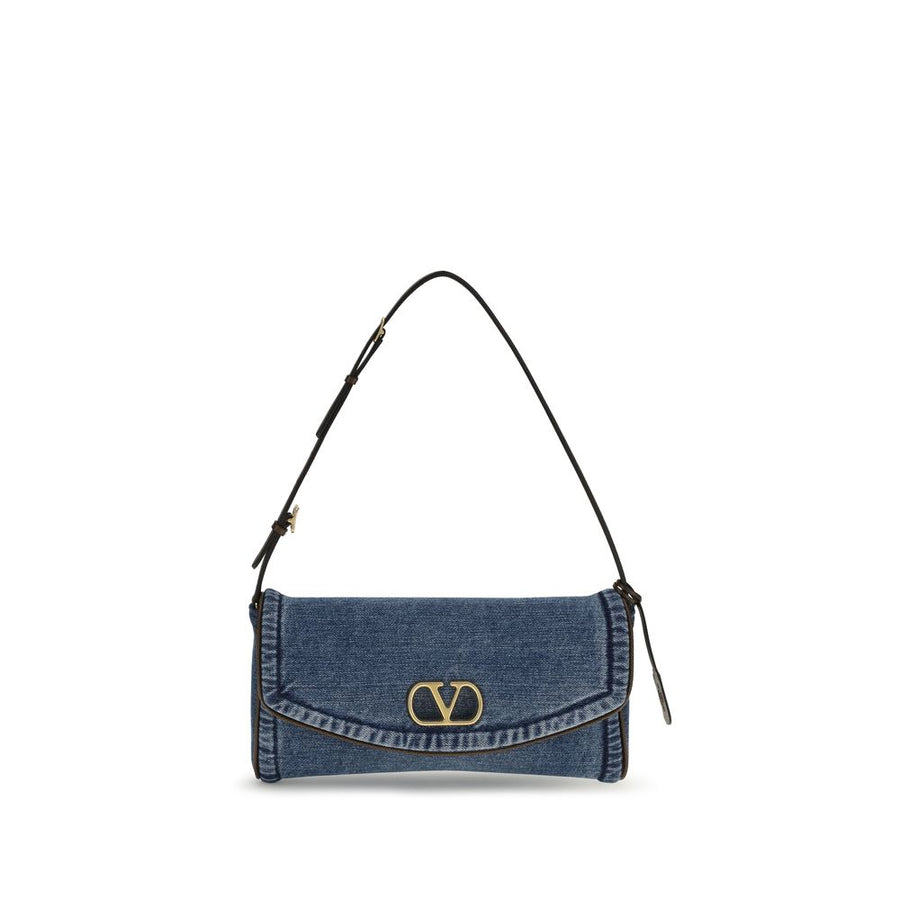 Valentino Garavani 100% Cotton (body) shoulder bag in blue