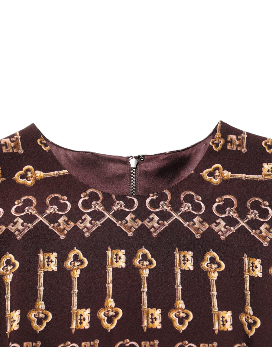 Dolce & Gabbana 100% Viscose; Lining: 96% Silk dress in brown
