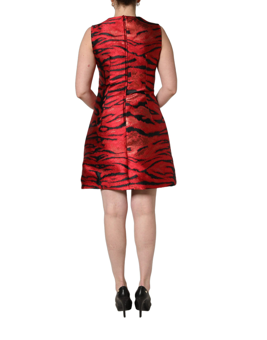 Dolce & Gabbana 94% Polyester 6% Polyester Film Fiber; Lining: 95% Cupro 5% Elastane dress in red