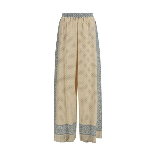 Ermanno Scervino 100% Silk trousers in beige