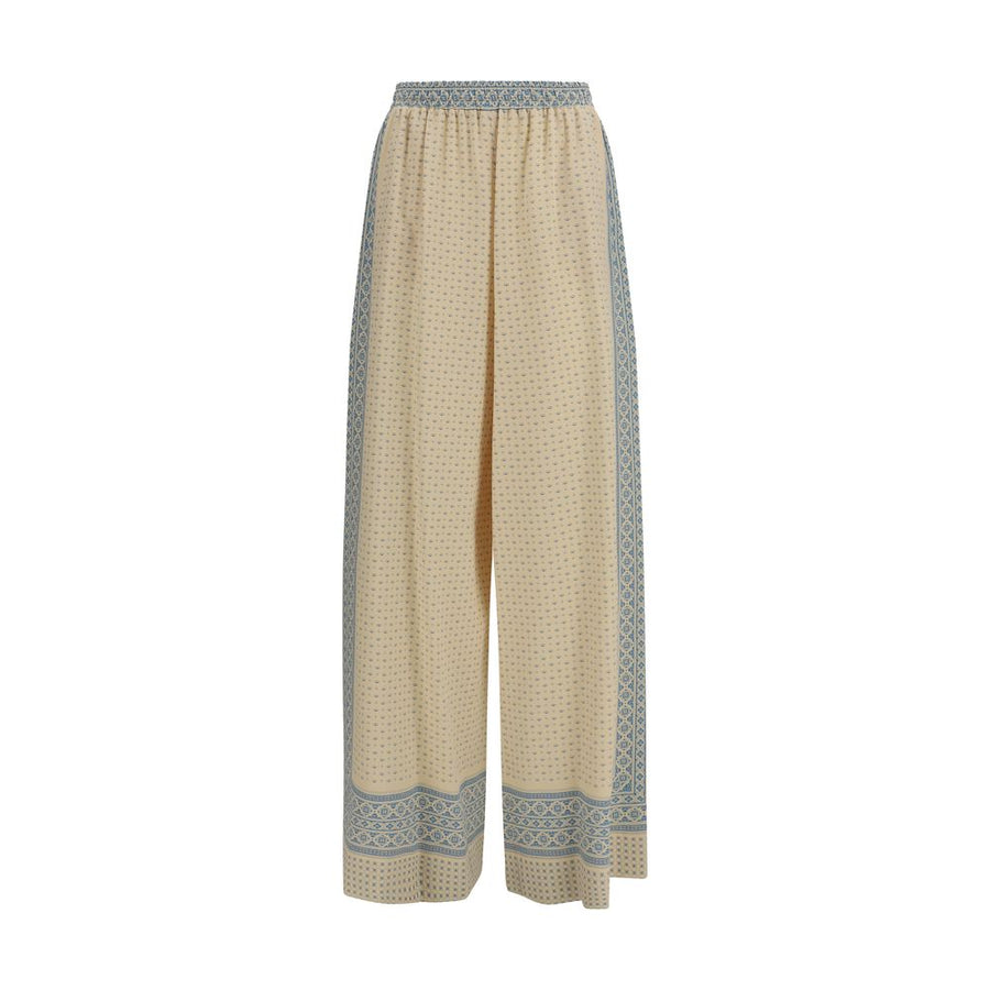 Ermanno Scervino 100% Silk trousers in beige